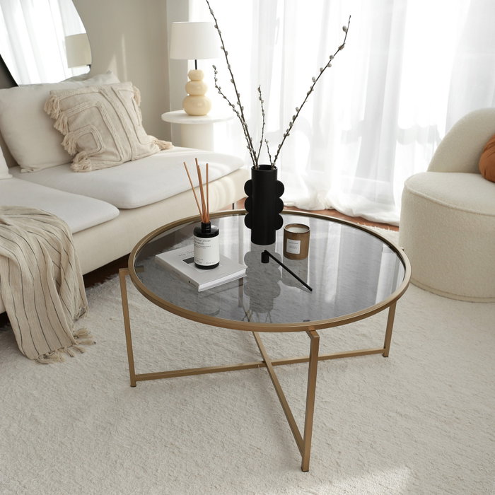 Hanah Home Gold Sun S404F Oro y Humo Hanah Home Gold Sun S404F Oro y Humo